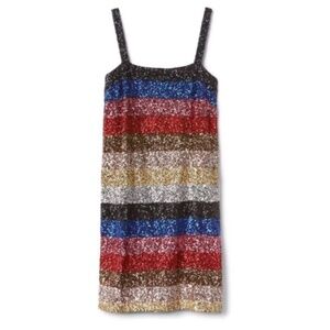 NWT GAP sequins stripe dress size S // 2358